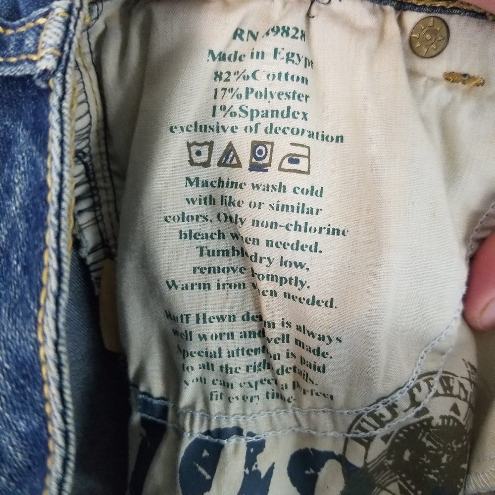 Ruff Hewn Classic Boot Cut Dark Wash Jeans - Picture 7 of 7